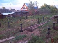 Фундамент под сруб дома по адресу: Глазовский район, д. Верхняя Убыть